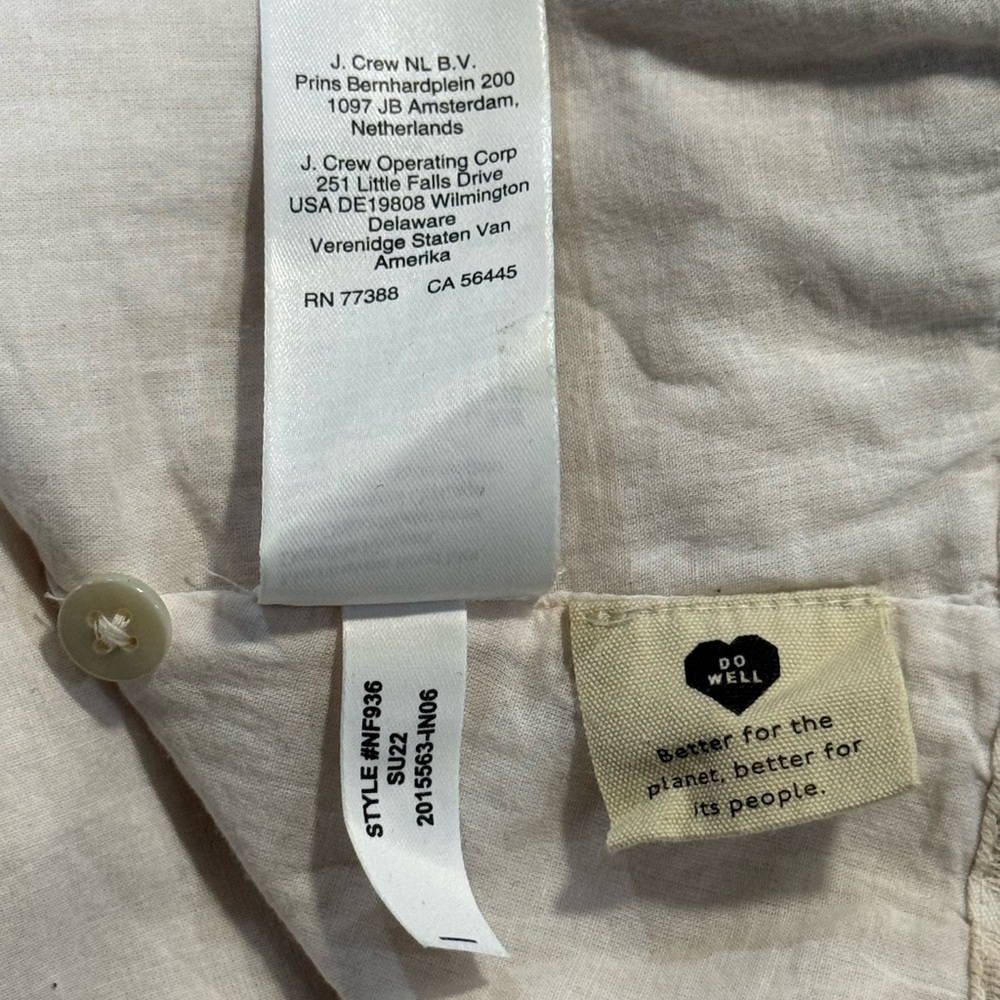 Madewell Womens Cream Midi Dress Puff-Sleeves Button-Wrap Size 10 - Picture 10 of 10